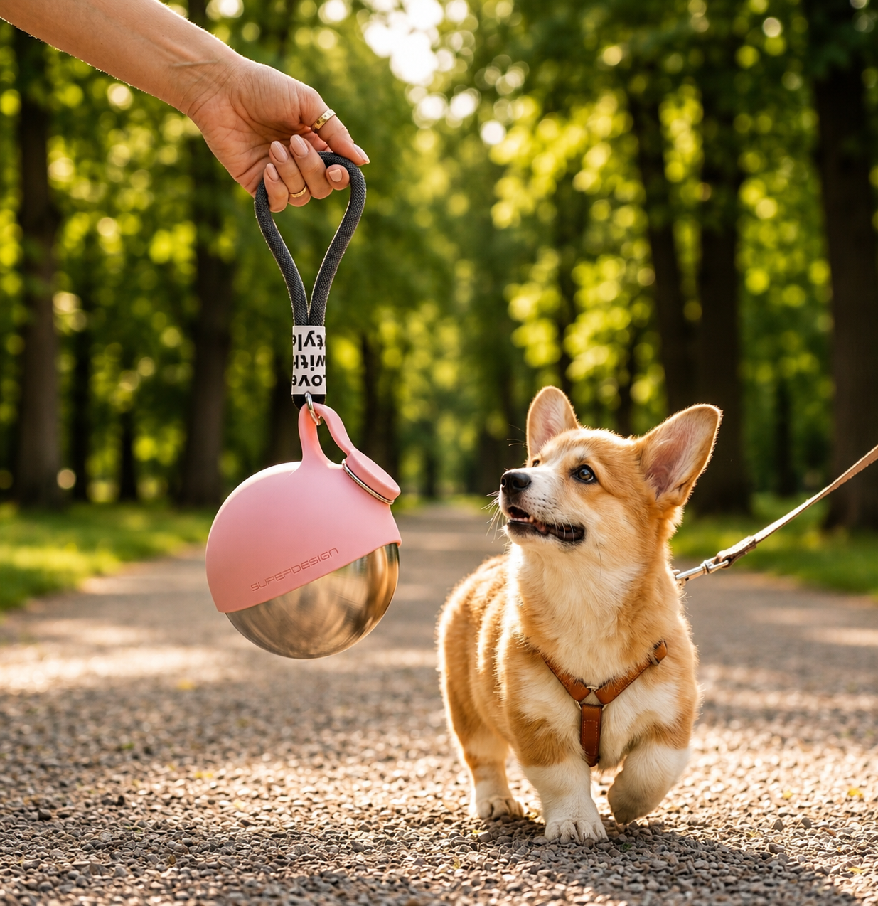 Corgi on path